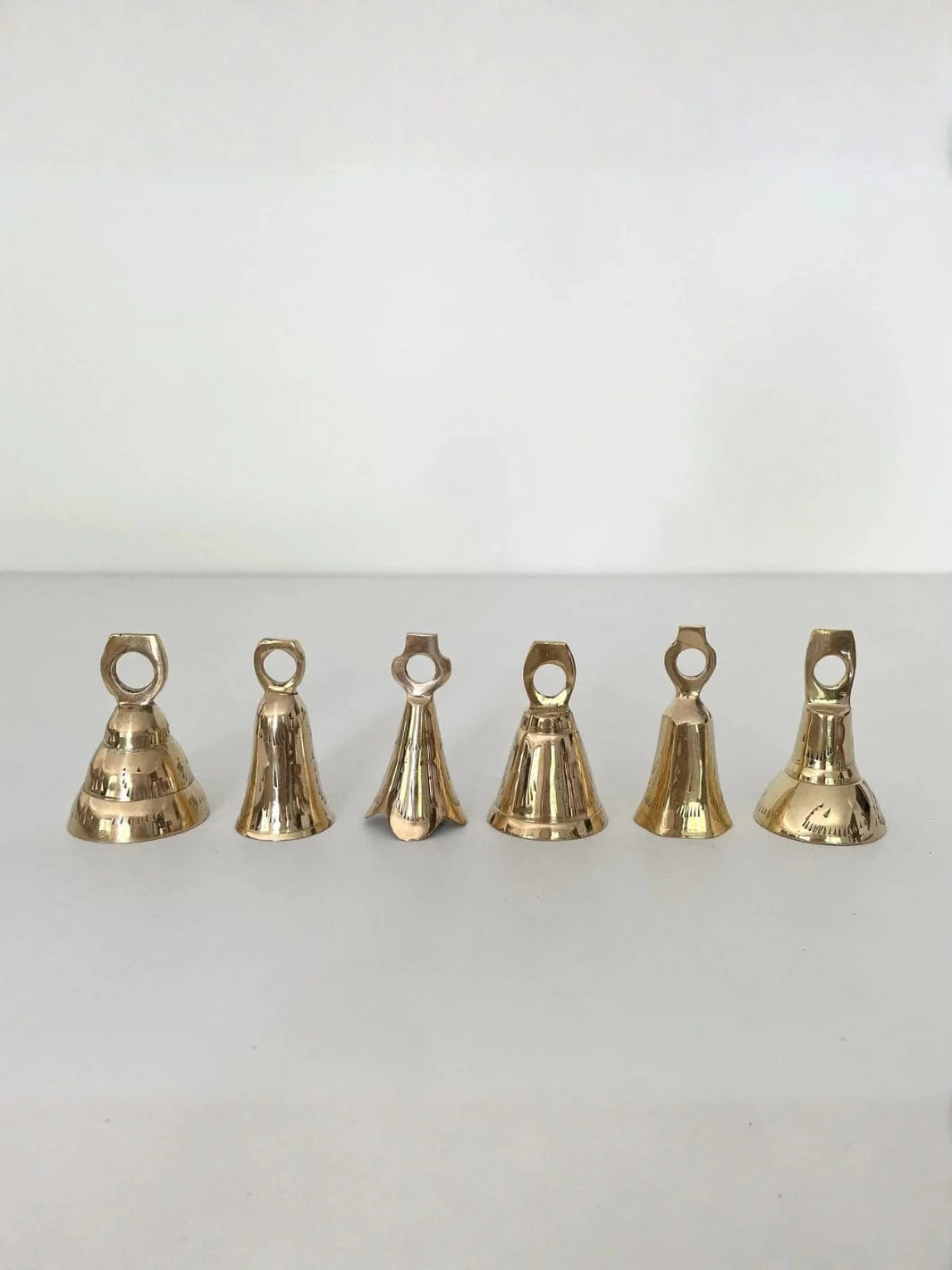 2 1/2" Brass Flared And Tulip Bells w/ Metal Striker - Image 2