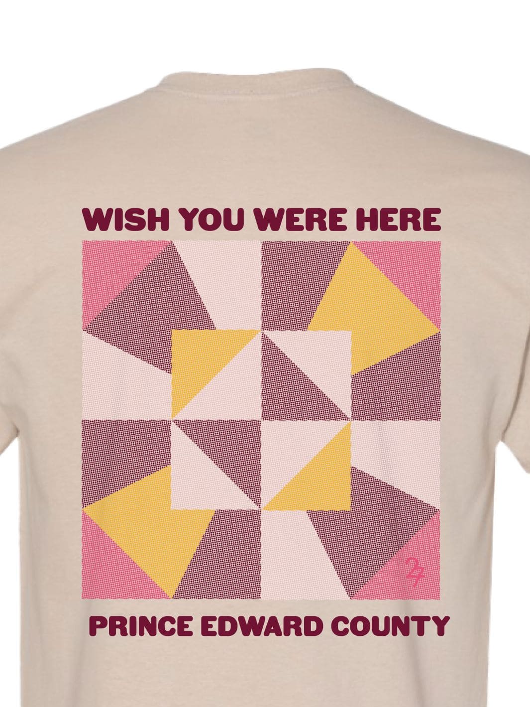 27 Wish You Were Here T-Shirt -Sand - Image 3