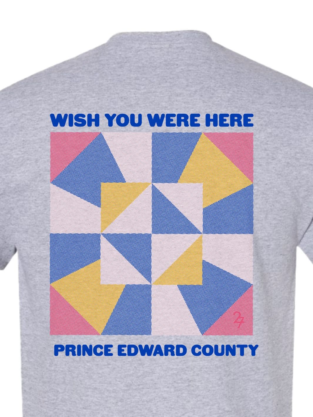 27 Wish You Were Here T-Shirt in Sports Grey - Image 3