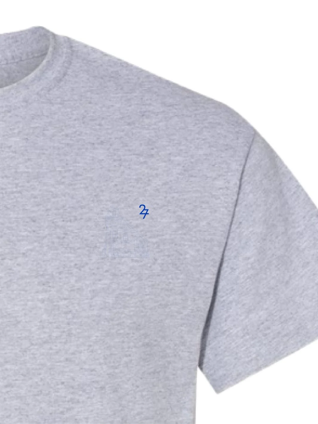 27 Wish You Were Here T-Shirt in Sports Grey - Image 4