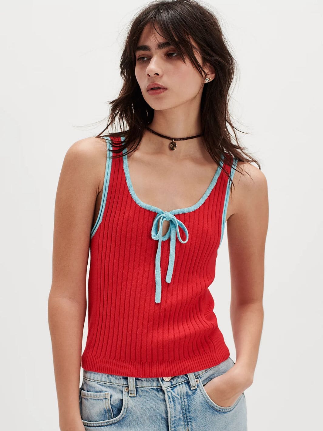 All Star Sweater Tank - Atlas Red Combo - Image 2