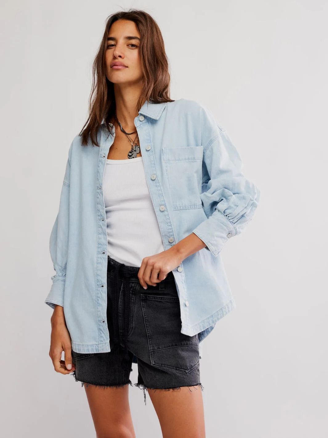 Ashley Denim Shirt - Classic Blue Wash - Image 3
