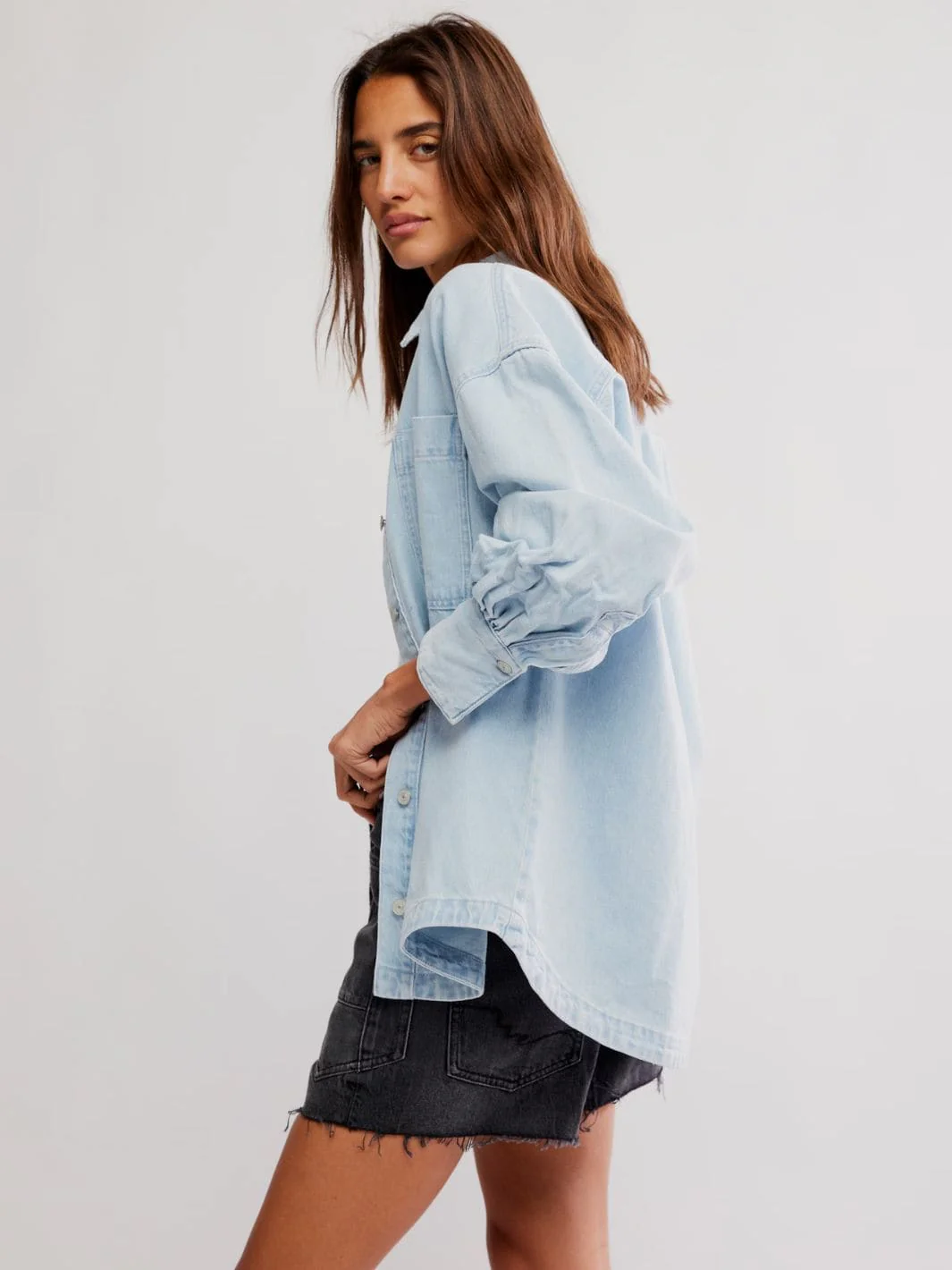 Ashley Denim Shirt - Classic Blue Wash - Image 4