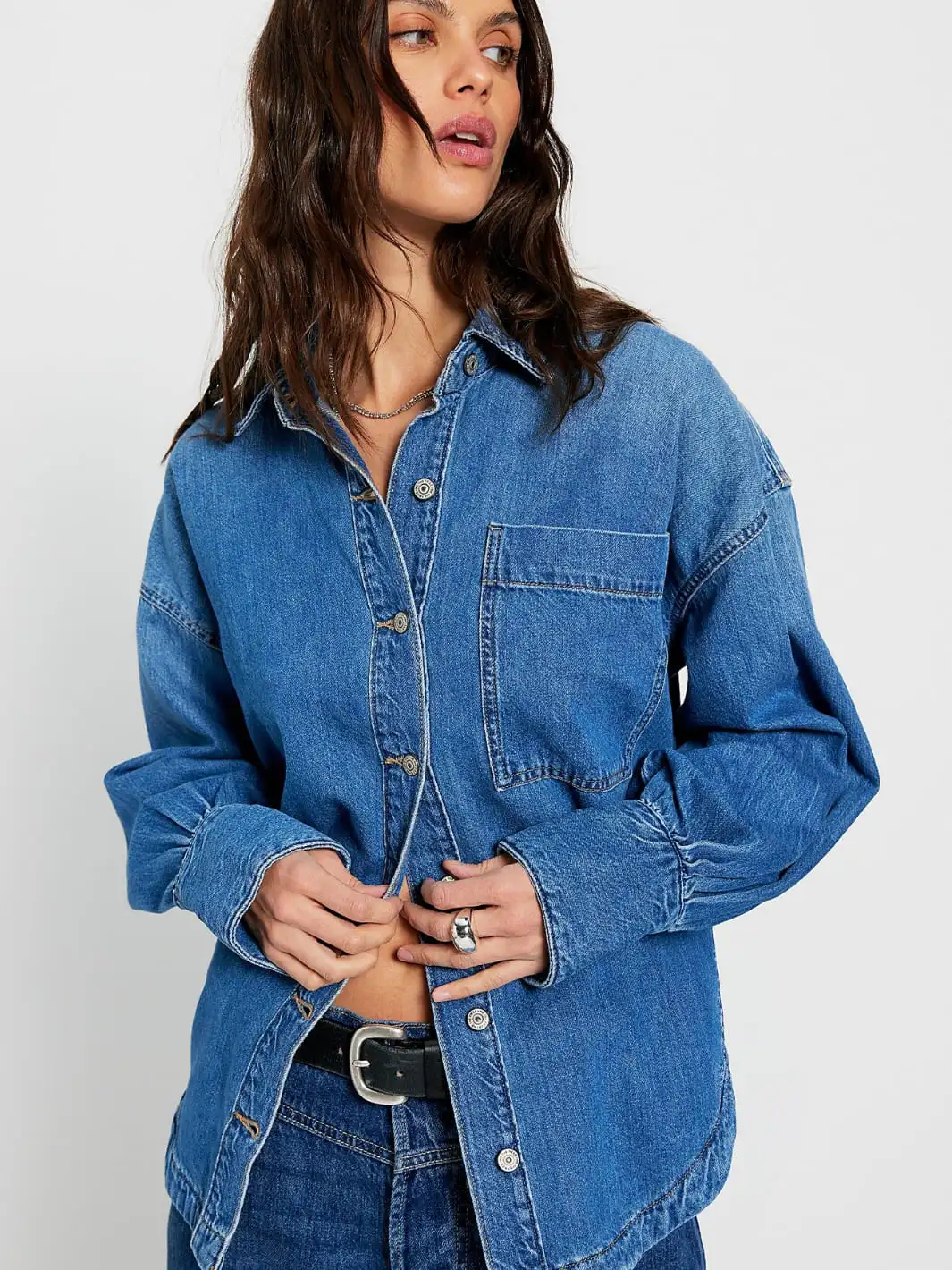 Ashley Denim Shirt - Medium Wash - Image 2