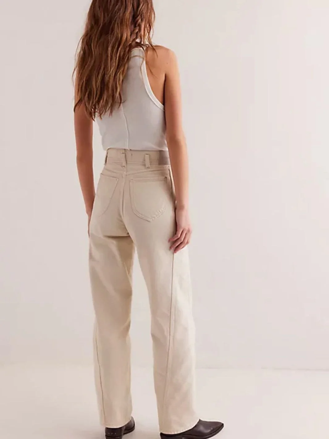 Aster Straight-Leg Jeans - Cream - Image 3