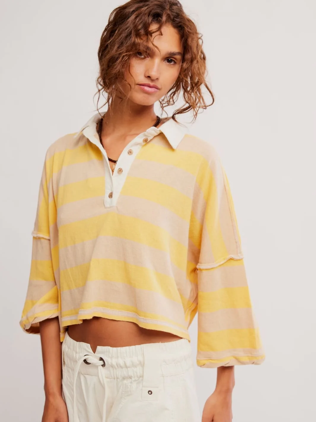 Auggie Tee - Oat Latte/Yellow Fin - Image 2