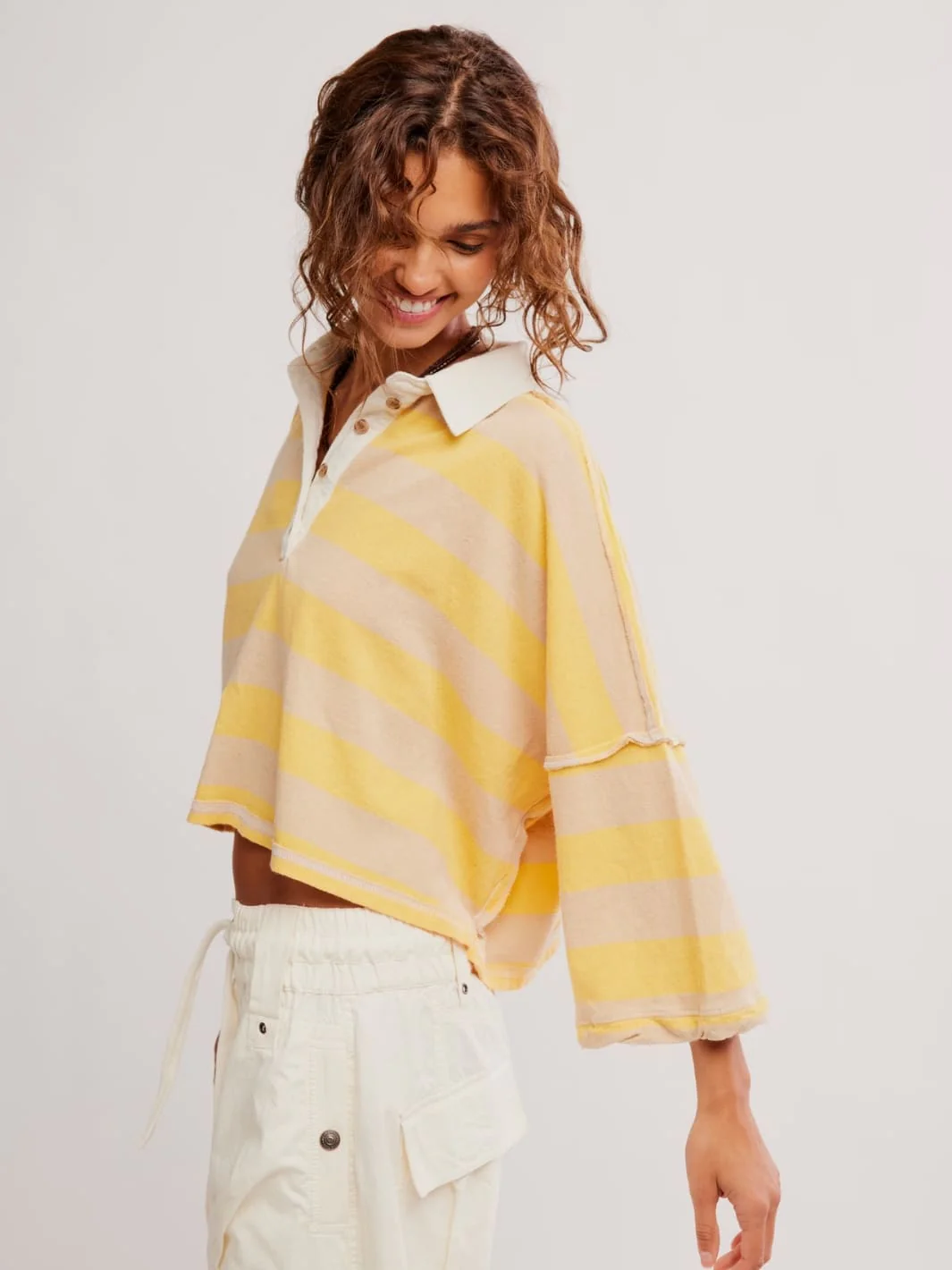 Auggie Tee - Oat Latte/Yellow Fin - Image 3