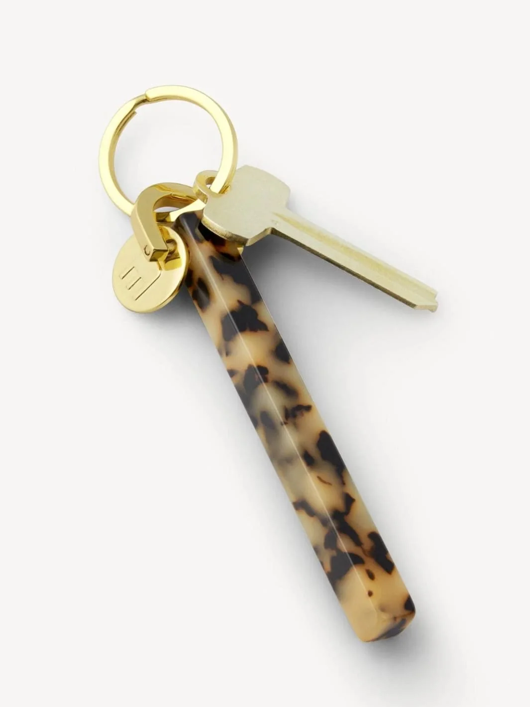 Bar Keychain in Blonde Tortoise - Gold - Image 3