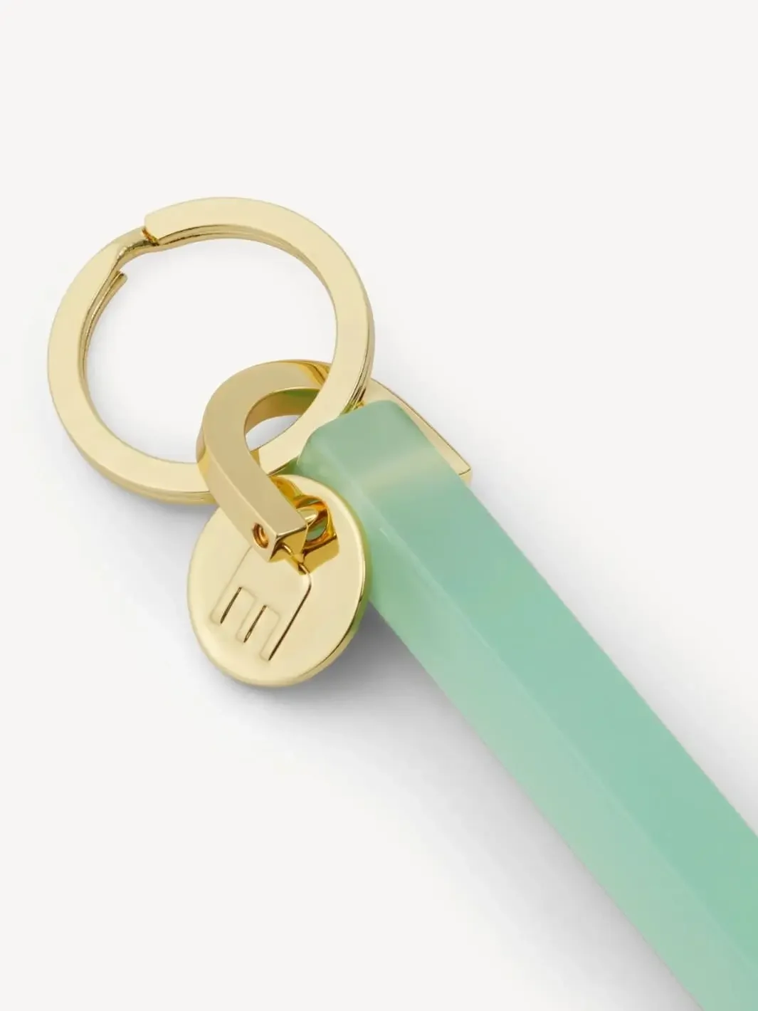 Bar Keychain in Sea Glass - Gold - Image 2