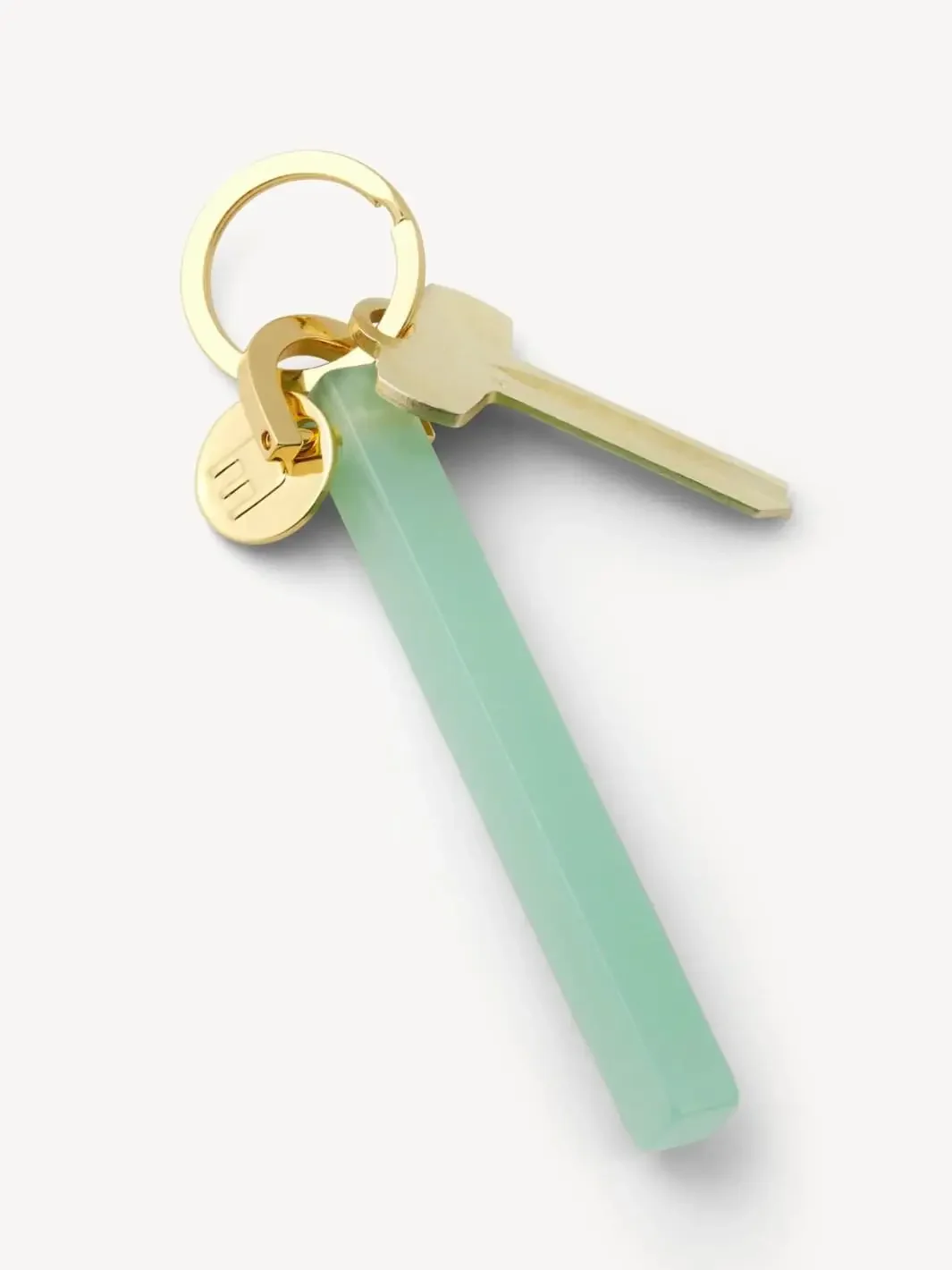 Bar Keychain in Sea Glass - Gold - Image 3