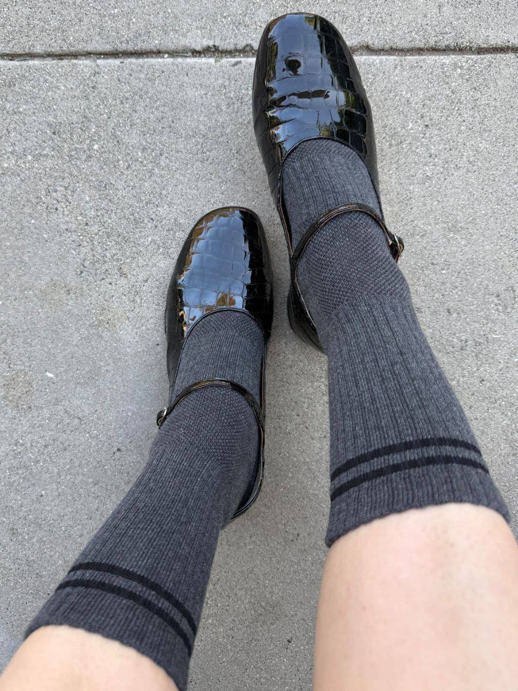 Boyfriend Socks - Charcoal - Image 3