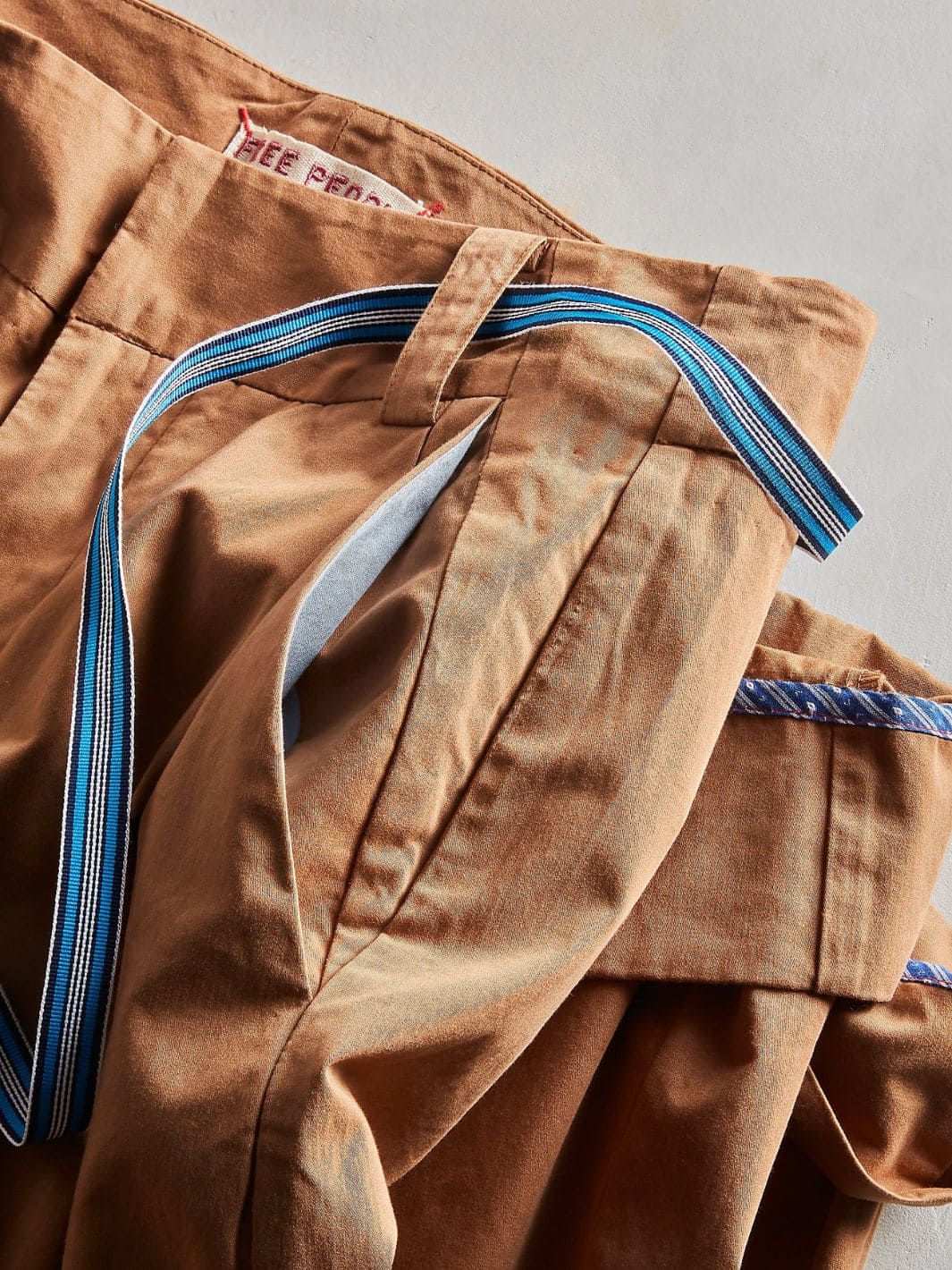 Buckle Back Trousers - Tobacco Combo - Image 3
