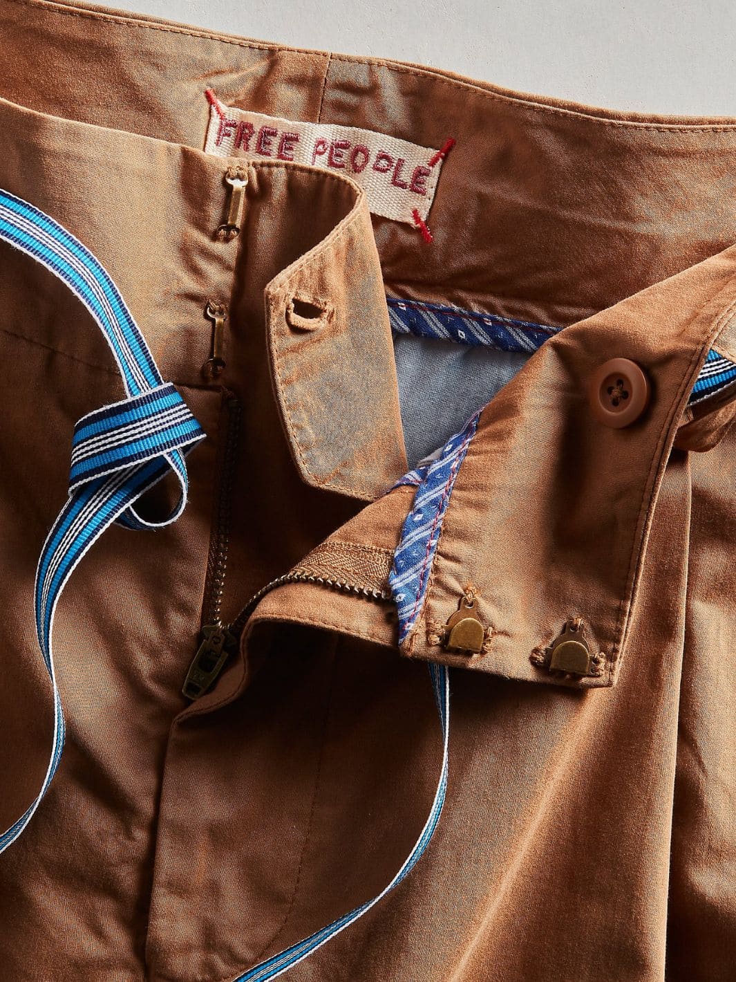 Buckle Back Trousers - Tobacco Combo - Image 5