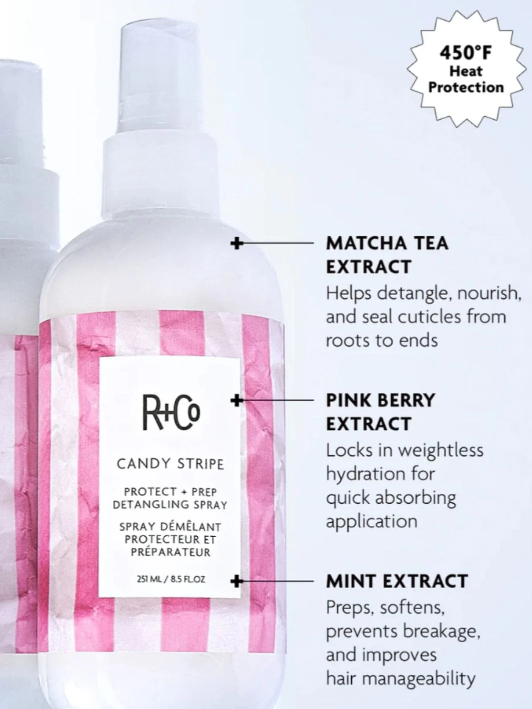 CANDY STRIPE Protect + Prep Detangling Spray - Image 2
