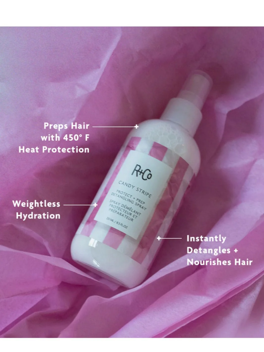 CANDY STRIPE Protect + Prep Detangling Spray - Image 4
