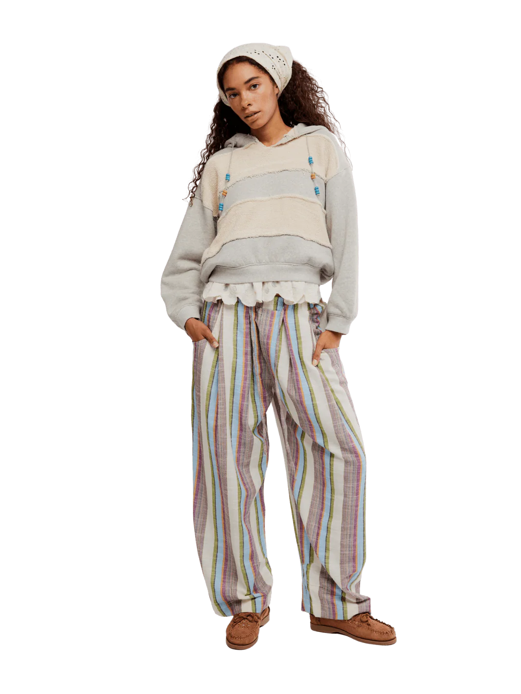 Chambers Laid Back Stripe Pant - Ivory Pant
