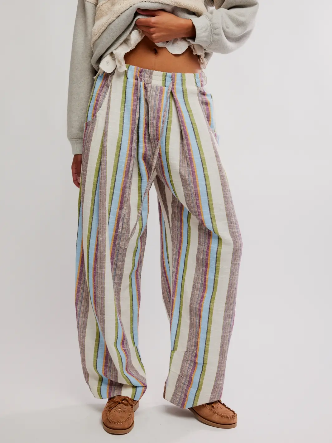 Chambers Laid Back Stripe Pant - Ivory Pant - Image 2