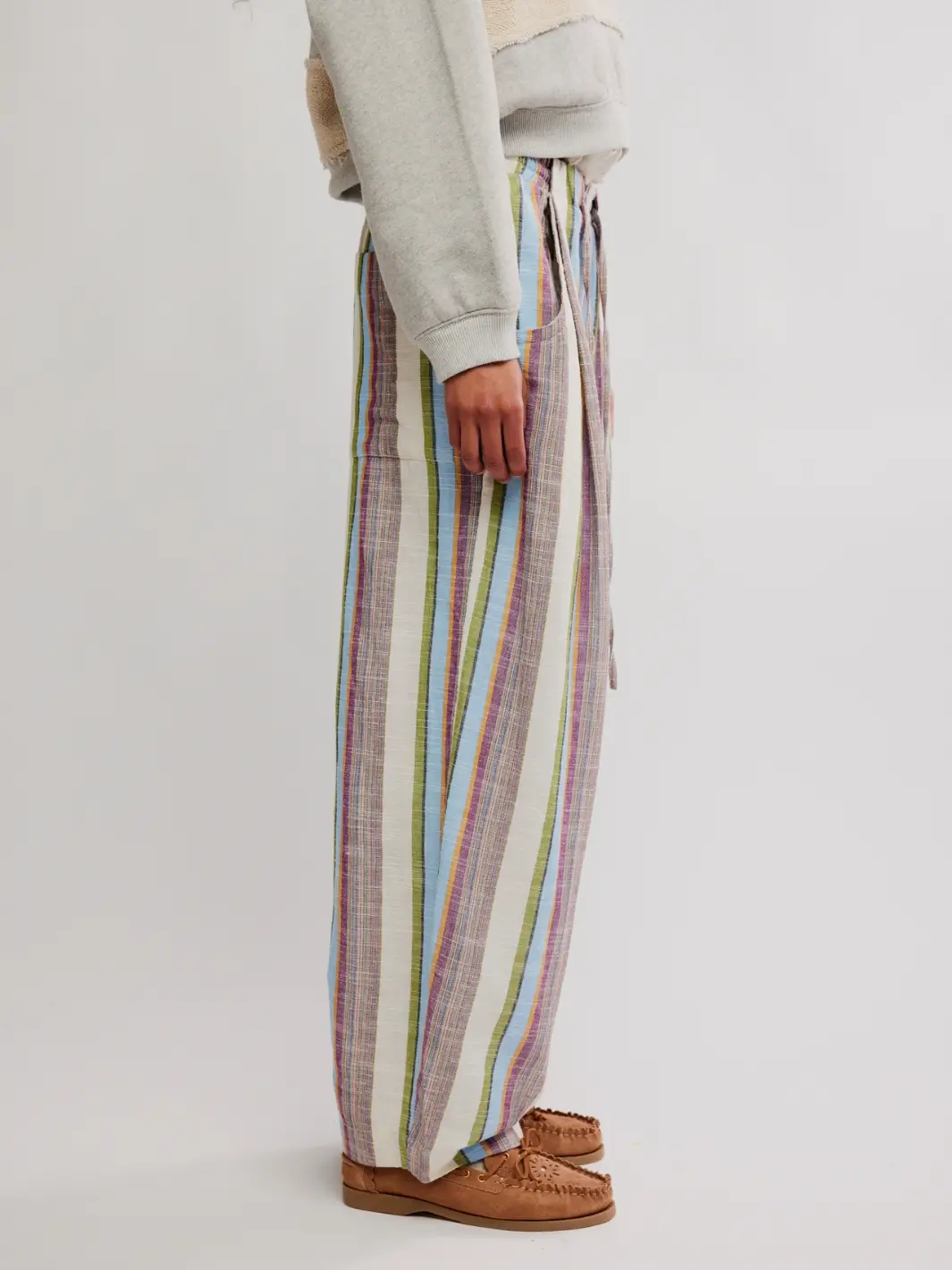 Chambers Laid Back Stripe Pant - Ivory Pant - Image 3