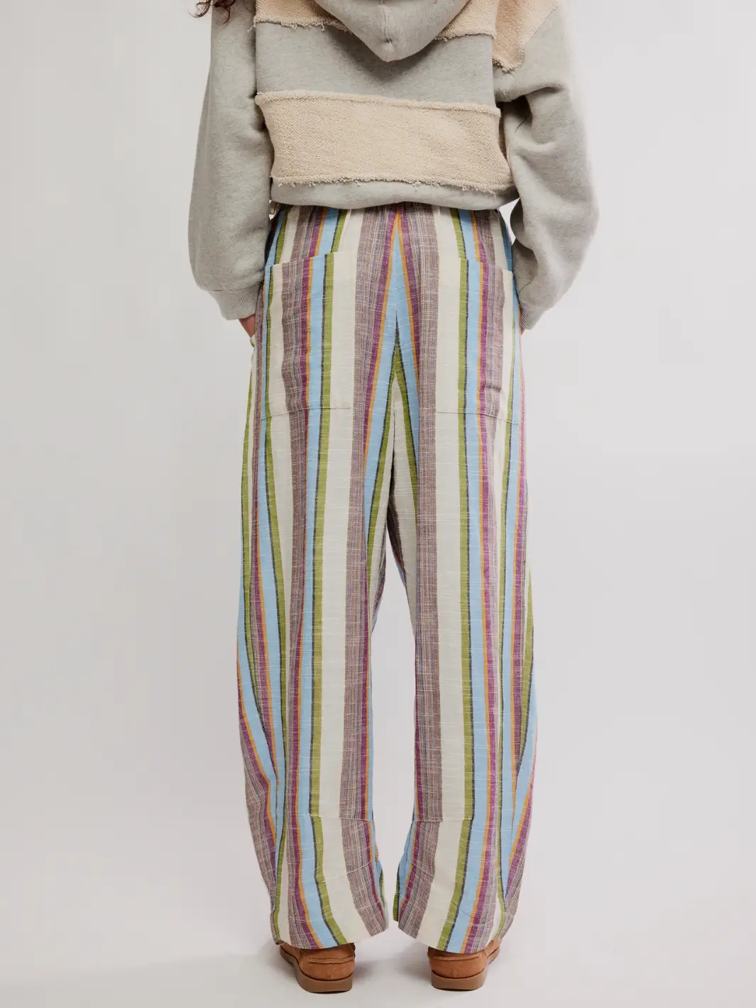Chambers Laid Back Stripe Pant - Ivory Pant - Image 4