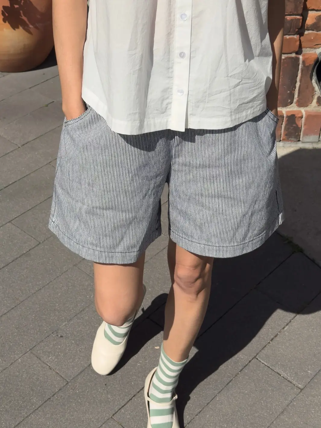 City Shorts - Blue Stripe - Image 2