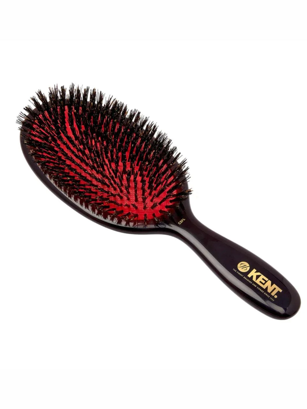 Classic Shine Large Pure Black Bristle Hairbrush - Image 3