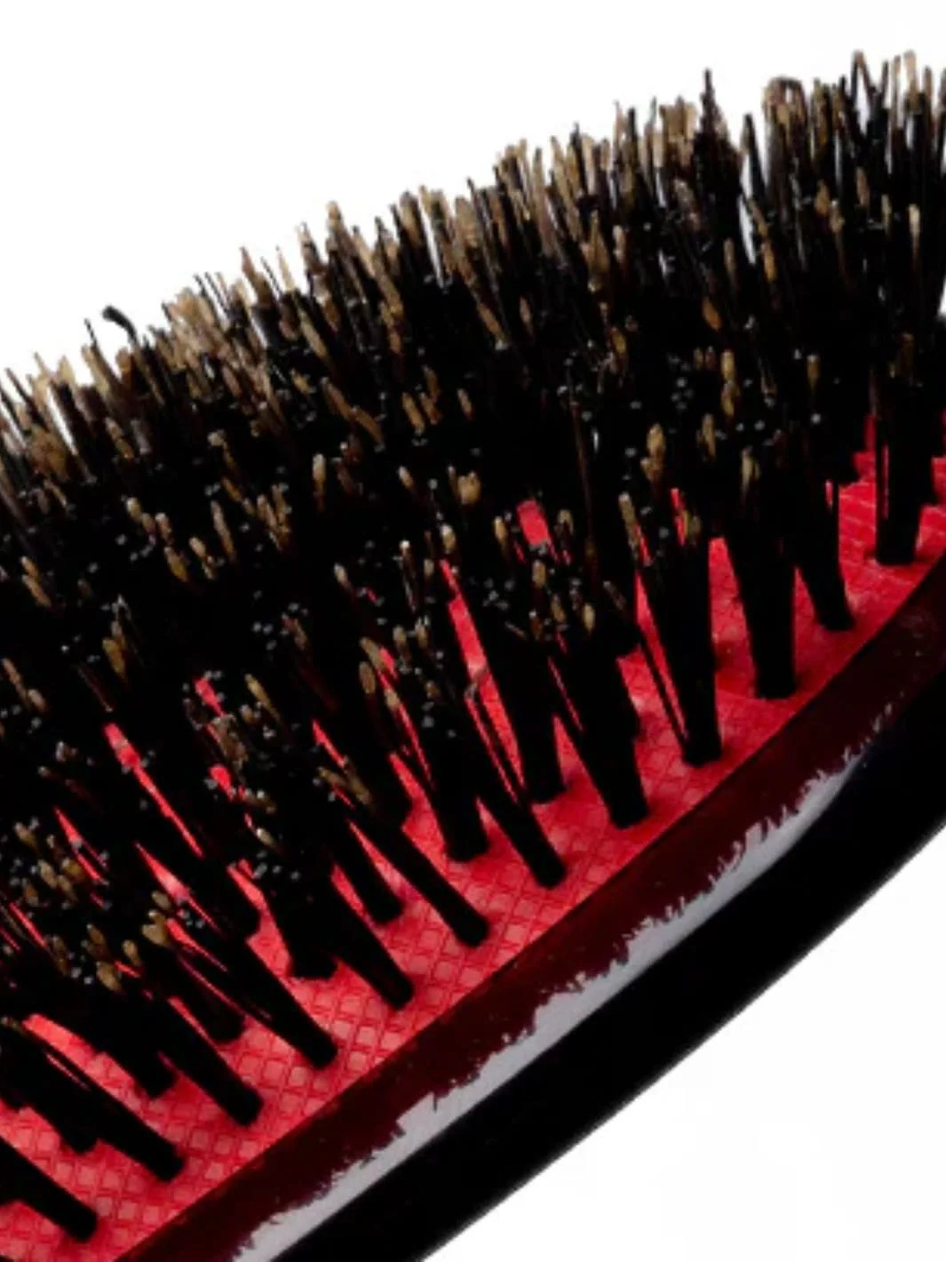 Classic Shine Large Pure Black Bristle Hairbrush - Image 6