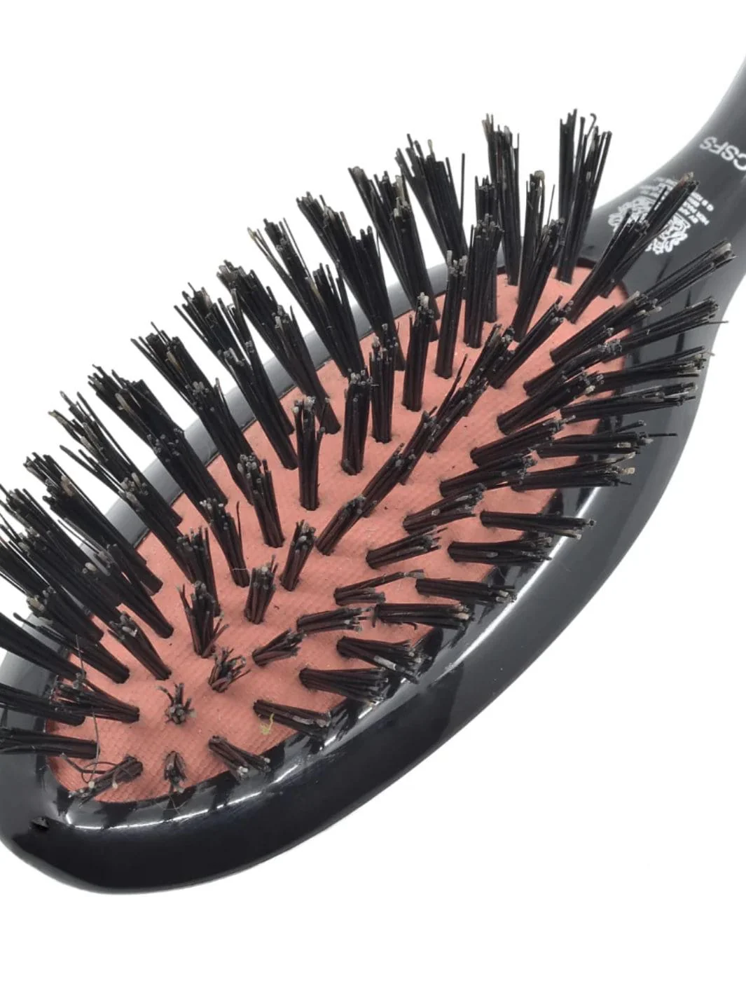 Classic Shine Small Pure Black Bristle Hairbrush - Image 6