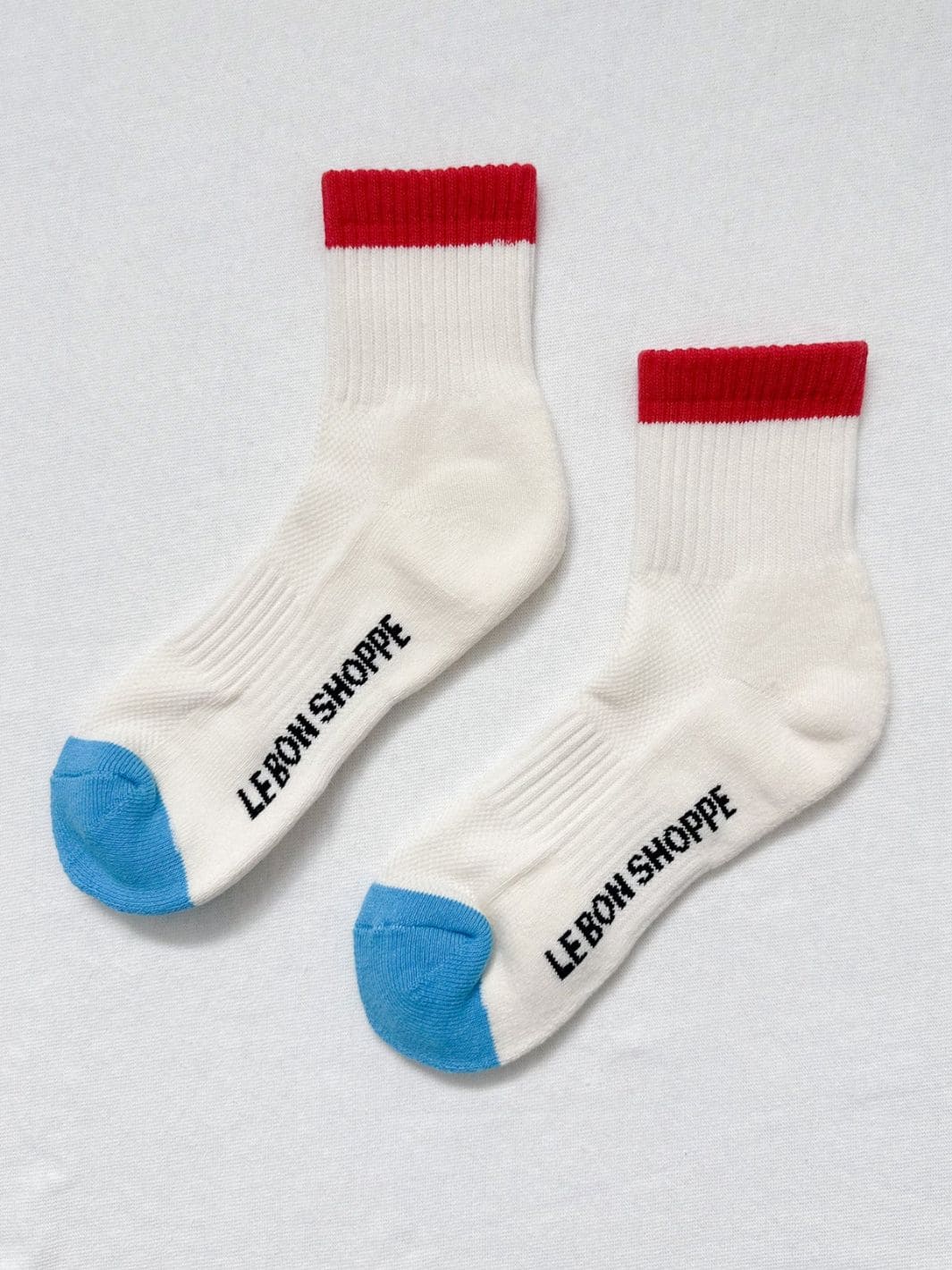 Color Block Girlfriend Socks - Blue Red - Image 6