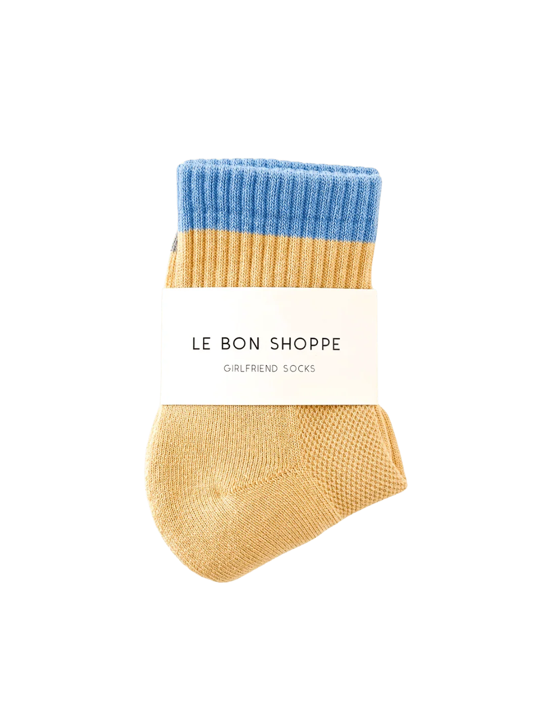 Color Block Girlfriend Socks - Yellow Blue