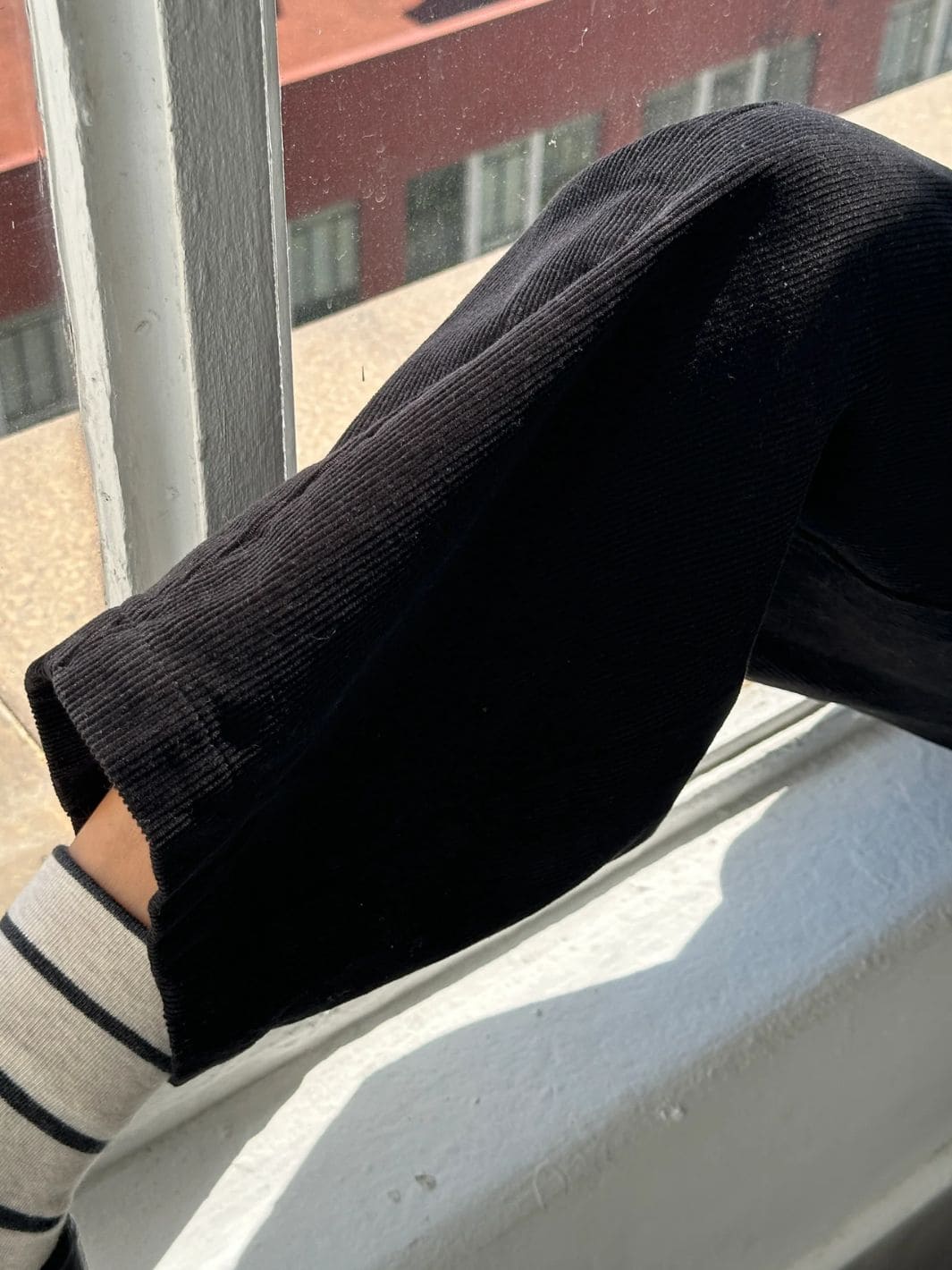 Corduroy Arc Pants - Black - Image 4