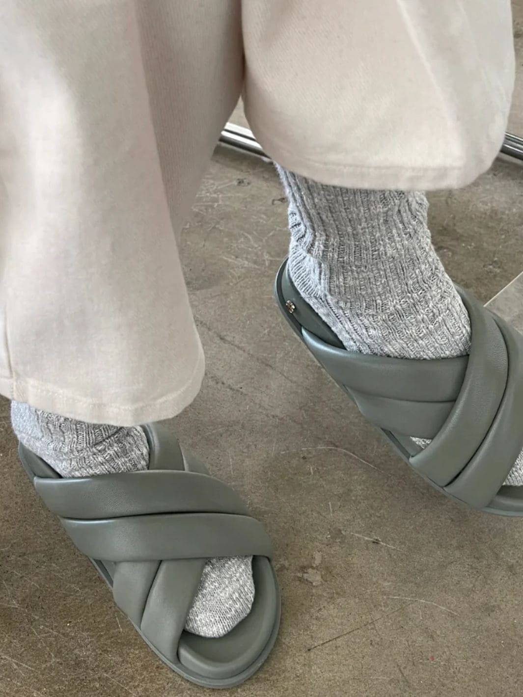 Cottage Socks - Heather Grey - Image 5