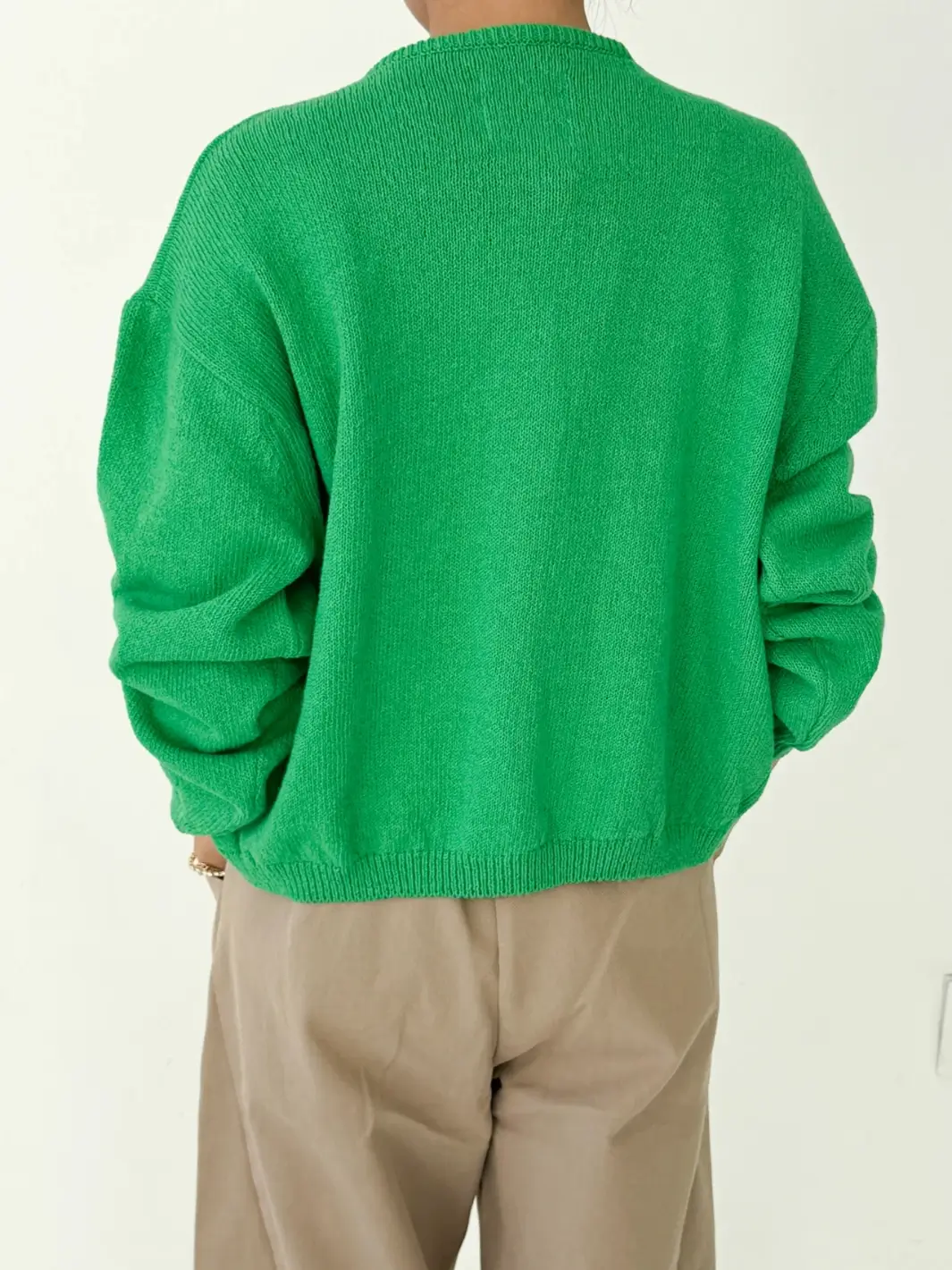 Cotton Leila Cardigan - Spring Green - Image 4