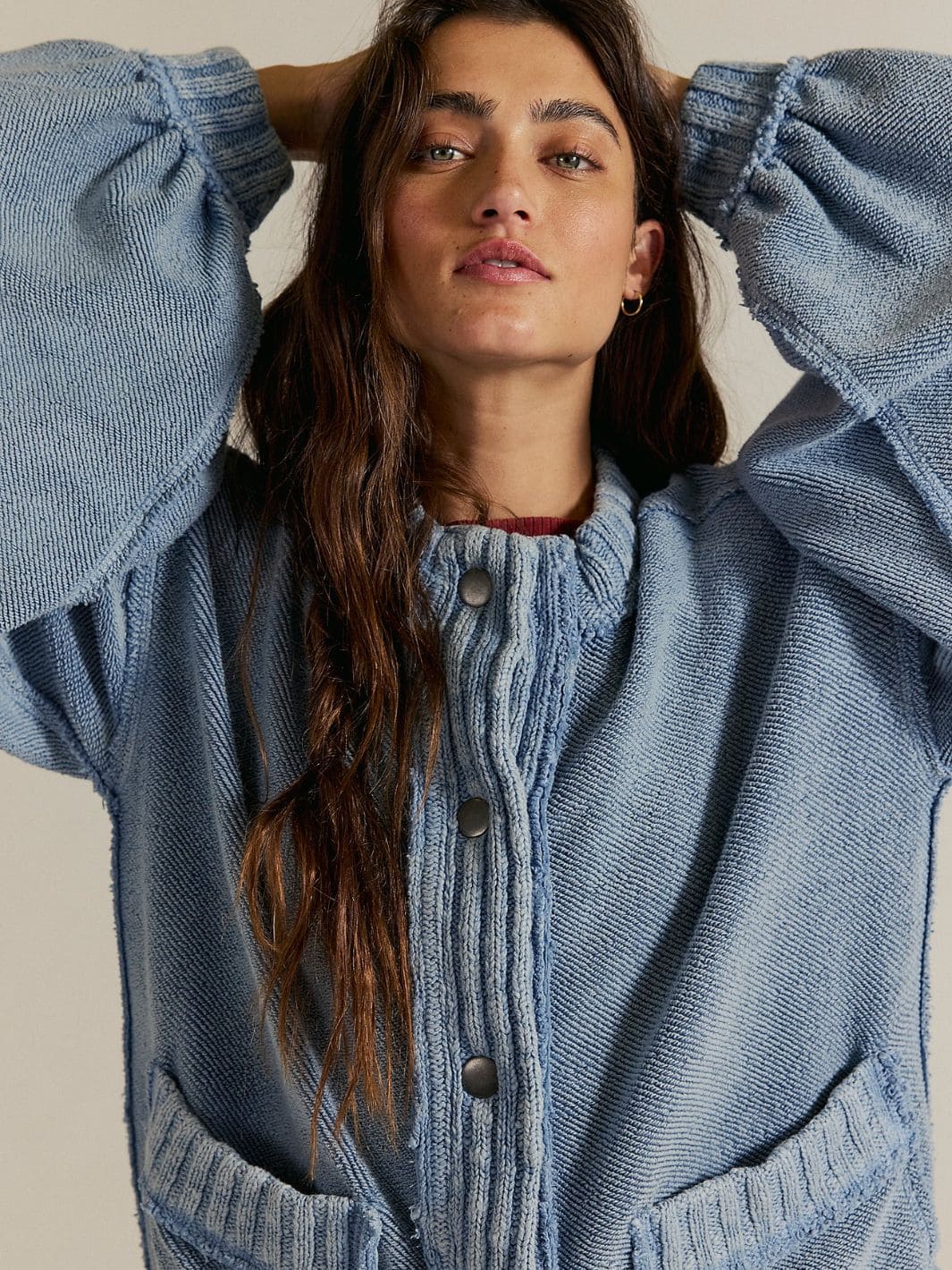 Cute In This Cardi - Dusty Blue - Image 2