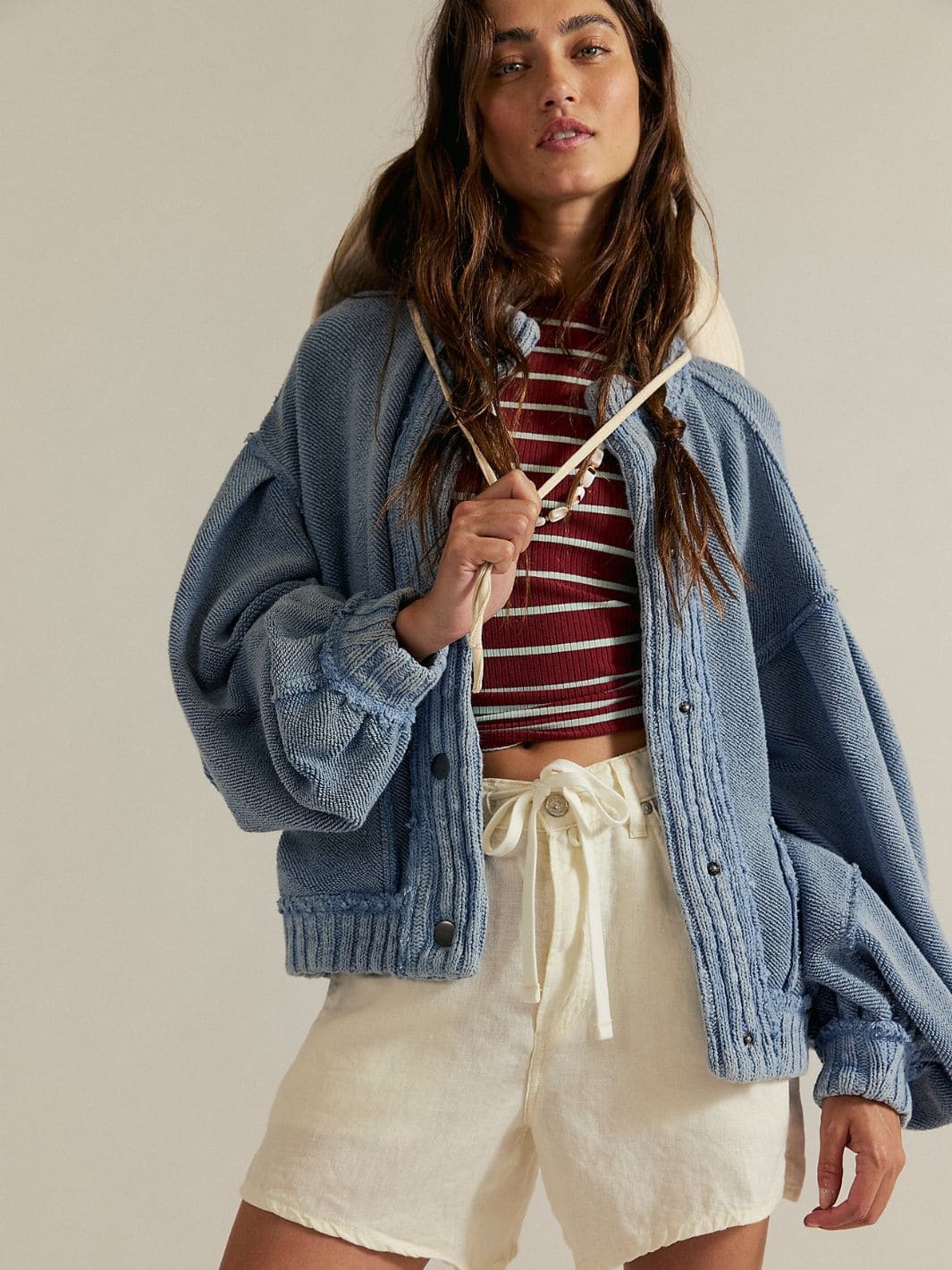 Cute In This Cardi - Dusty Blue - Image 3