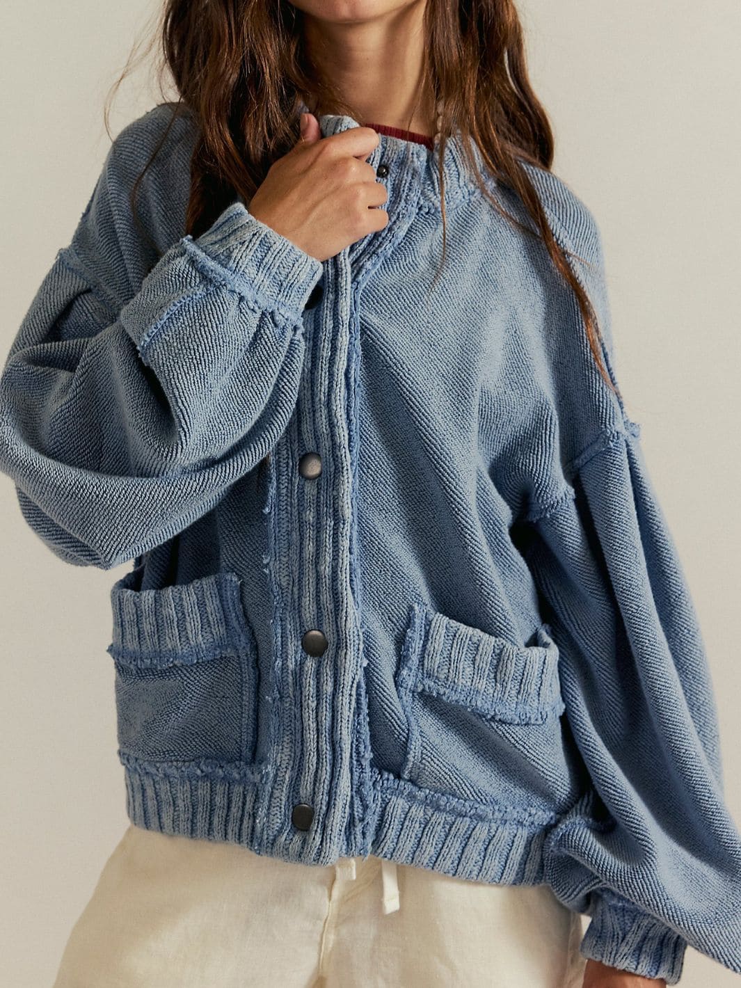 Cute In This Cardi - Dusty Blue - Image 5