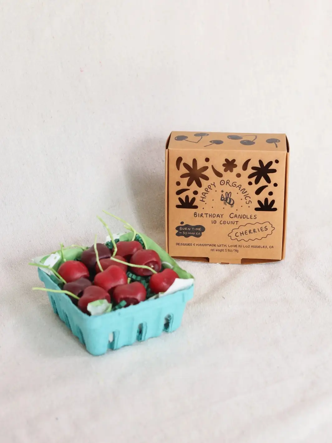 Dark Red Cherry Beeswax Birthday Candles - Image 6