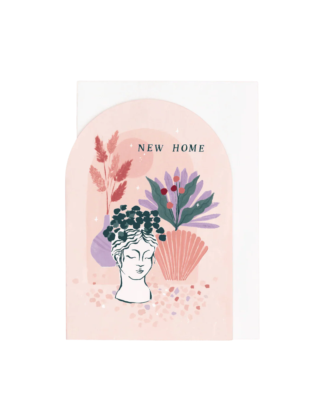 Dried Flowers New Home Card