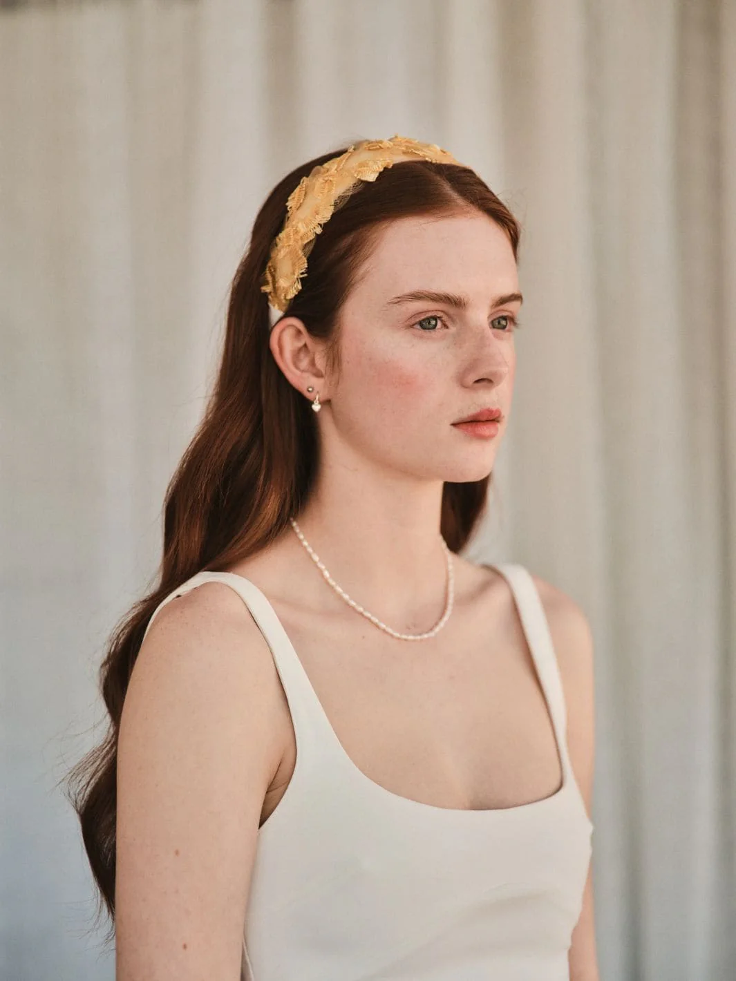 Entwine Vintage Straw Headband - Gold - Image 2