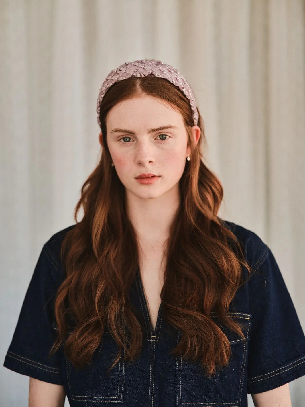 Entwine Vintage Straw Headband - Lilac - Image 2