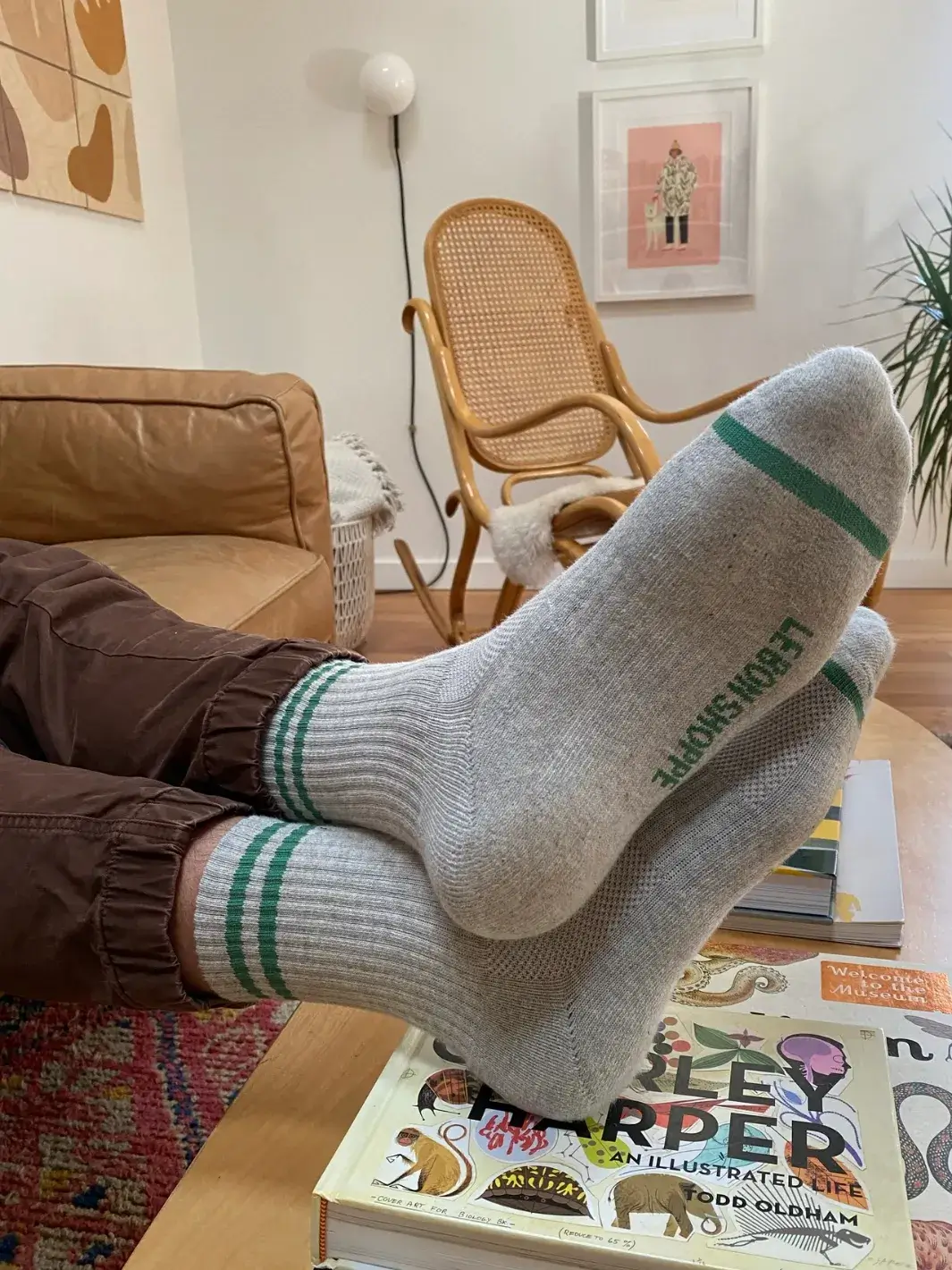 Extended Boyfriend Socks - Lt. Grey - Image 2