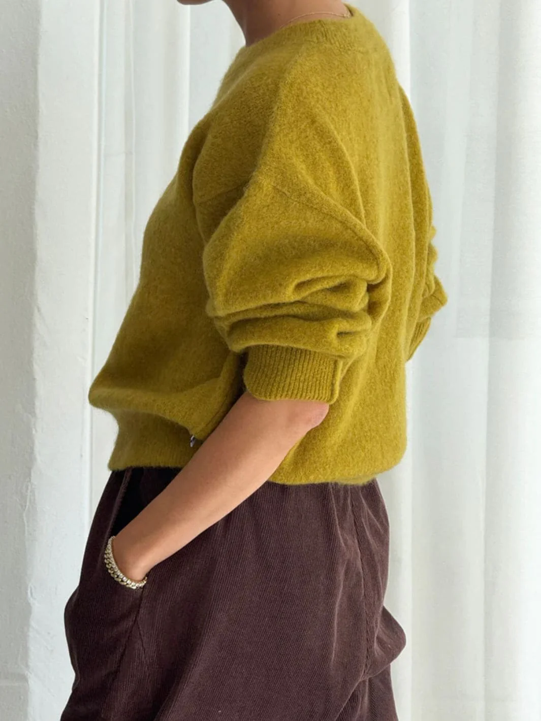 Finn Mohair Sweater - Bistro Yellow - Image 3