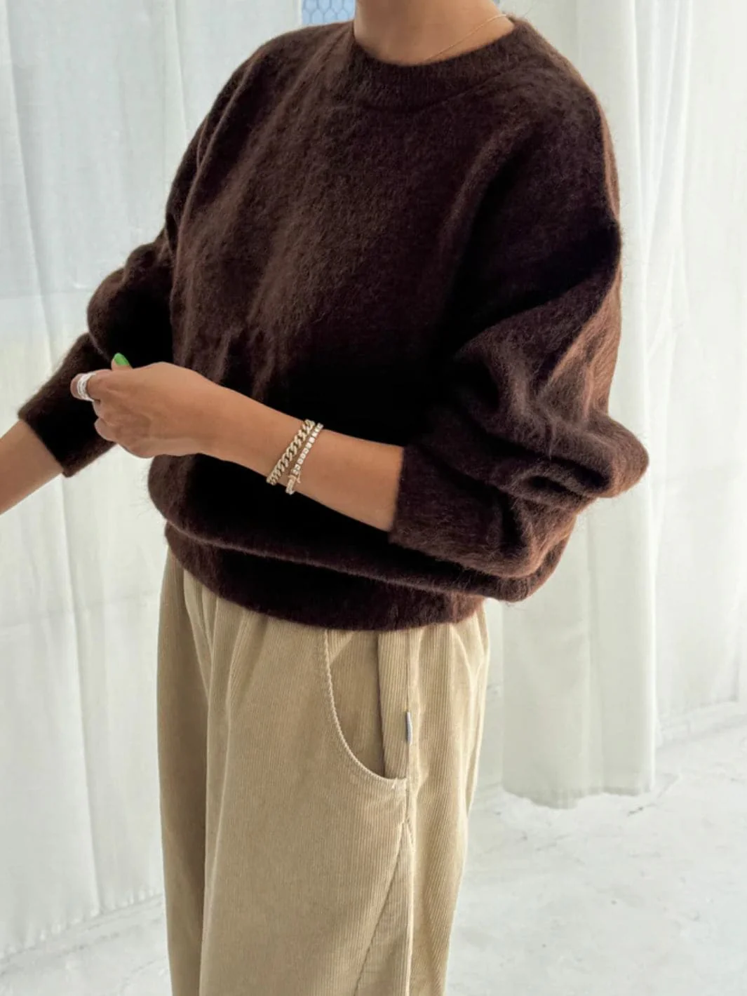 Finn Mohair Sweater - Cocoa Bean - Image 3