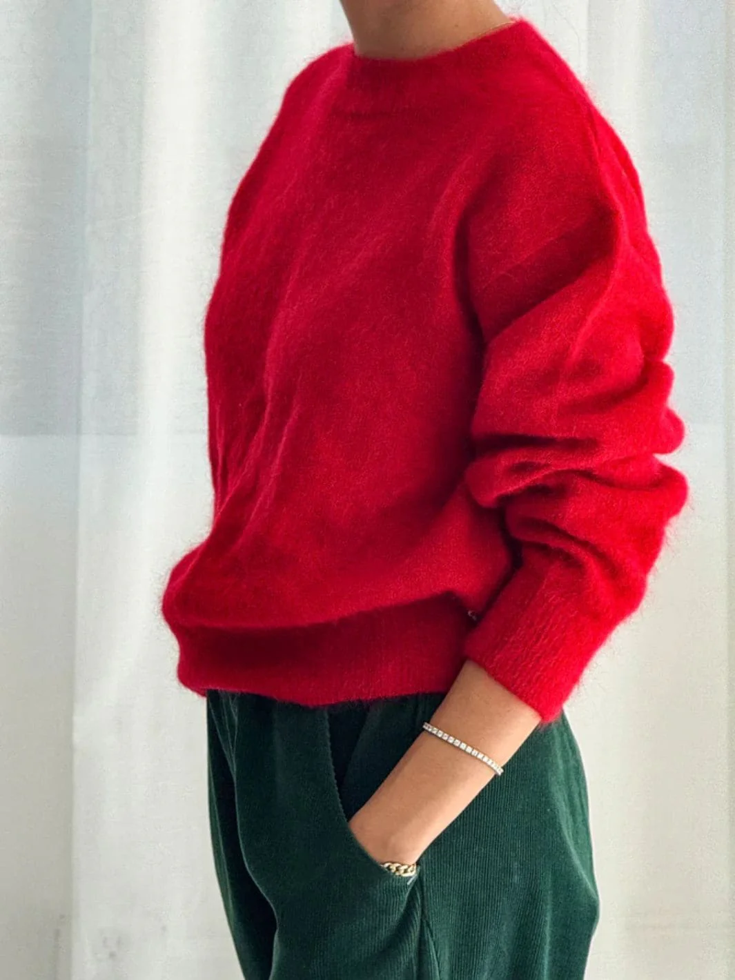 Finn Mohair Sweater - Red - Image 3