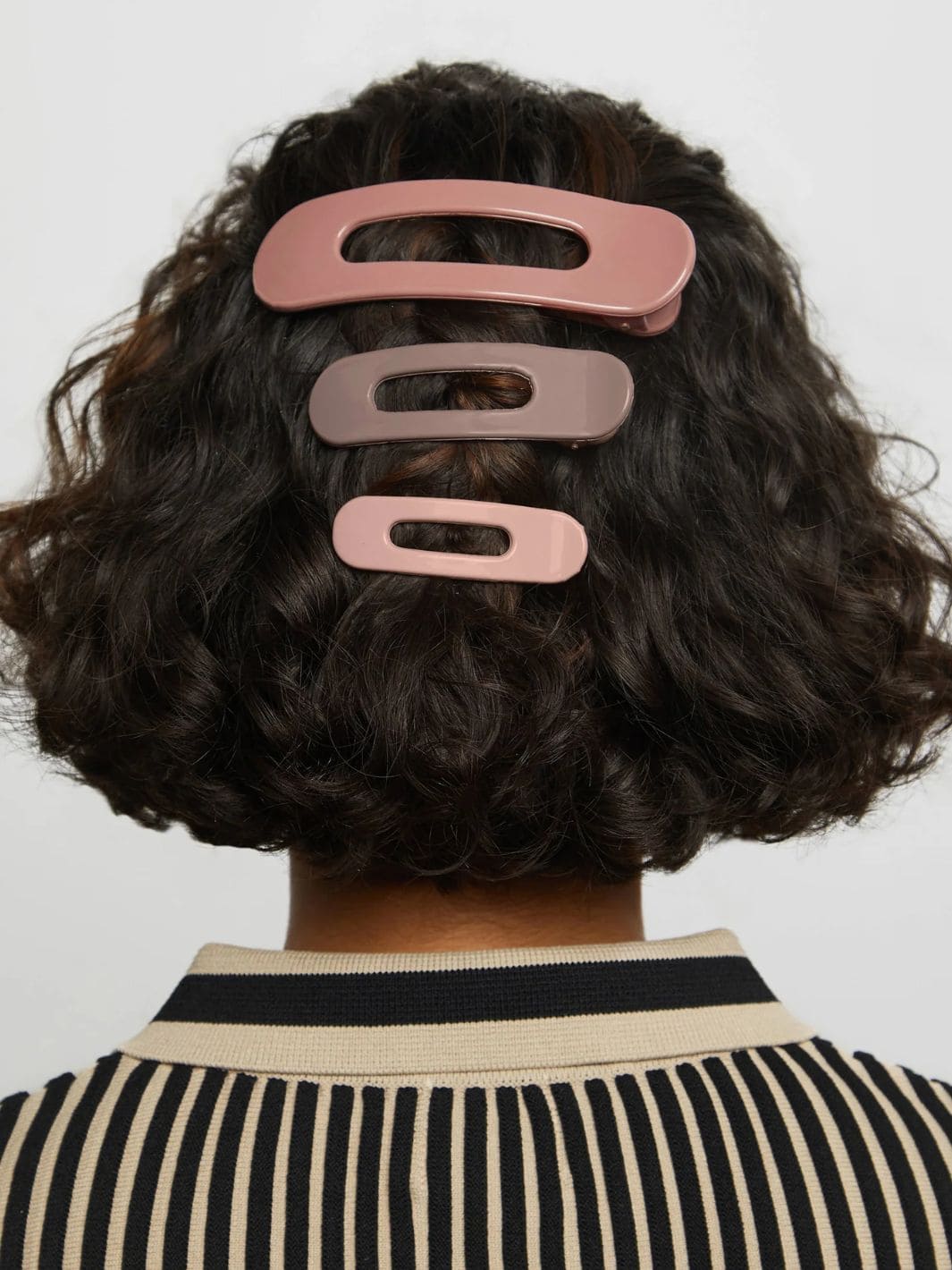 Flat Lay Claw Clip 3pc Flat - Ultra Glossy Terracotta - Image 2