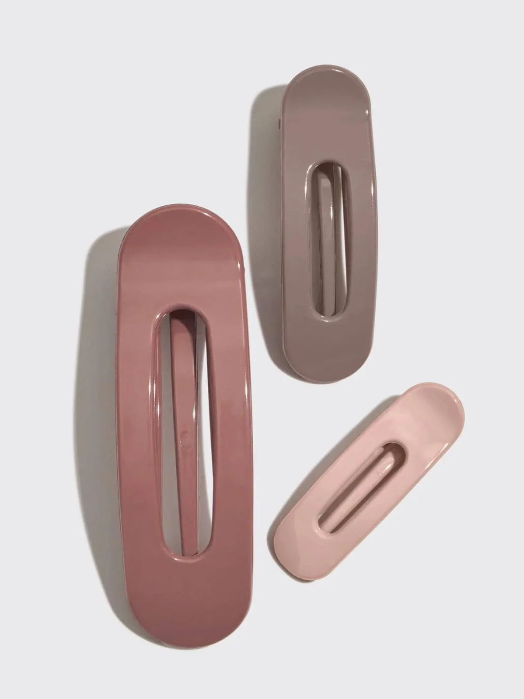 Flat Lay Claw Clip 3pc Flat - Ultra Glossy Terracotta - Image 3