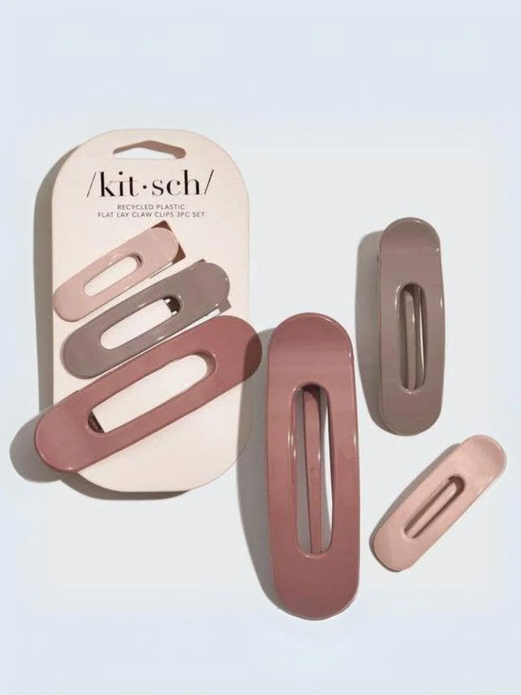 Flat Lay Claw Clip 3pc Flat - Ultra Glossy Terracotta - Image 4