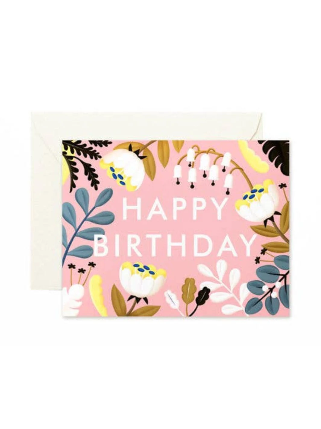 Forest Wildflowers Birthday Card - Blush - Image 2