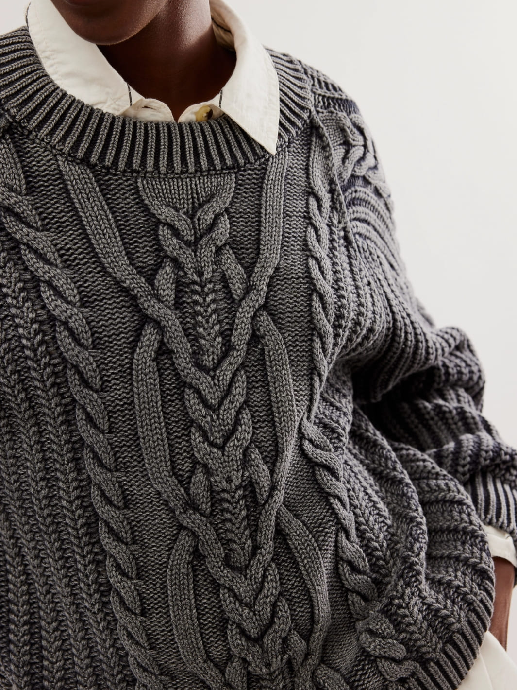 Frankie Cable Sweater - Black - Image 7