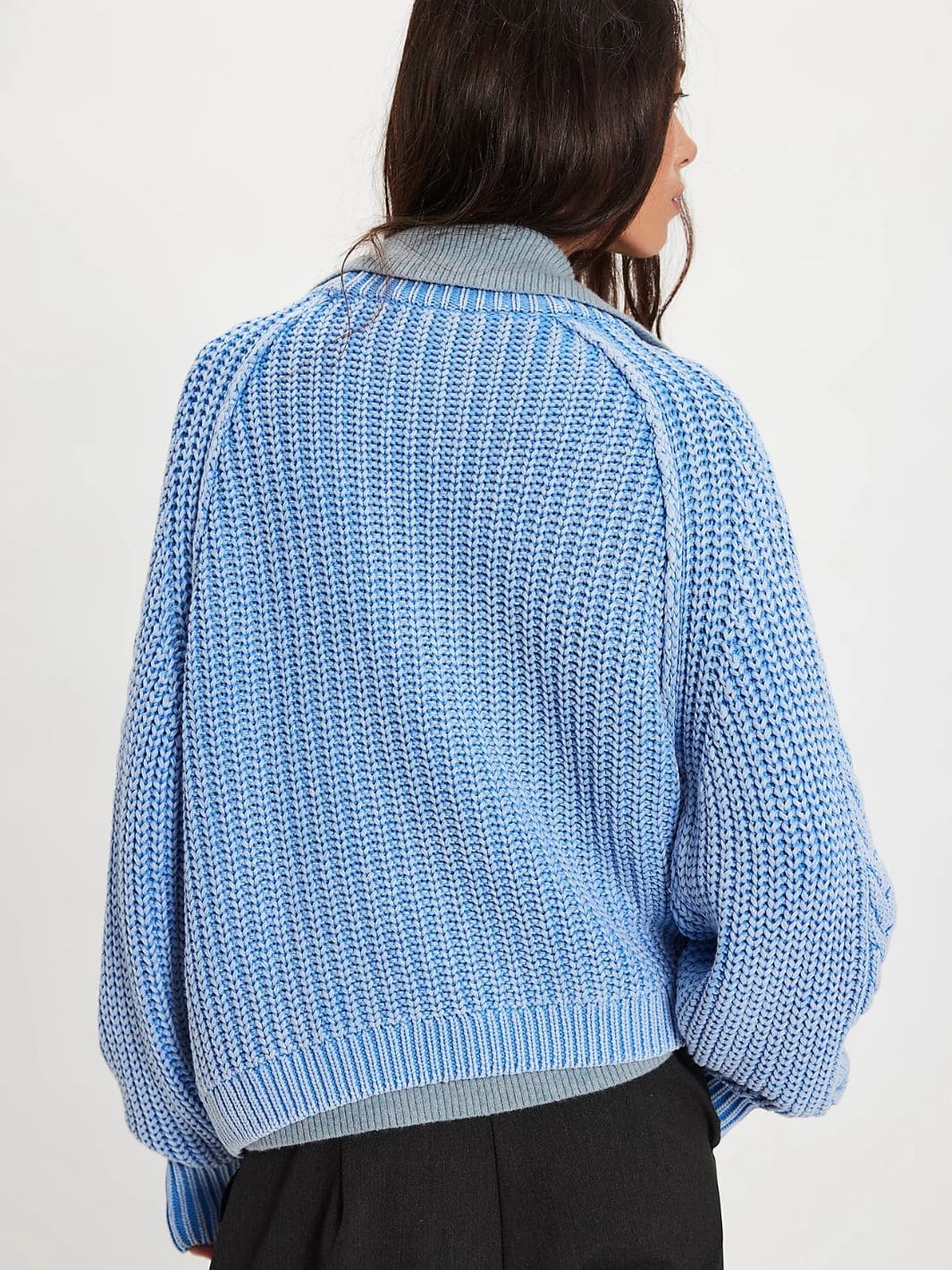 Frankie Cable Sweater - Della Robbia Blue - Image 3