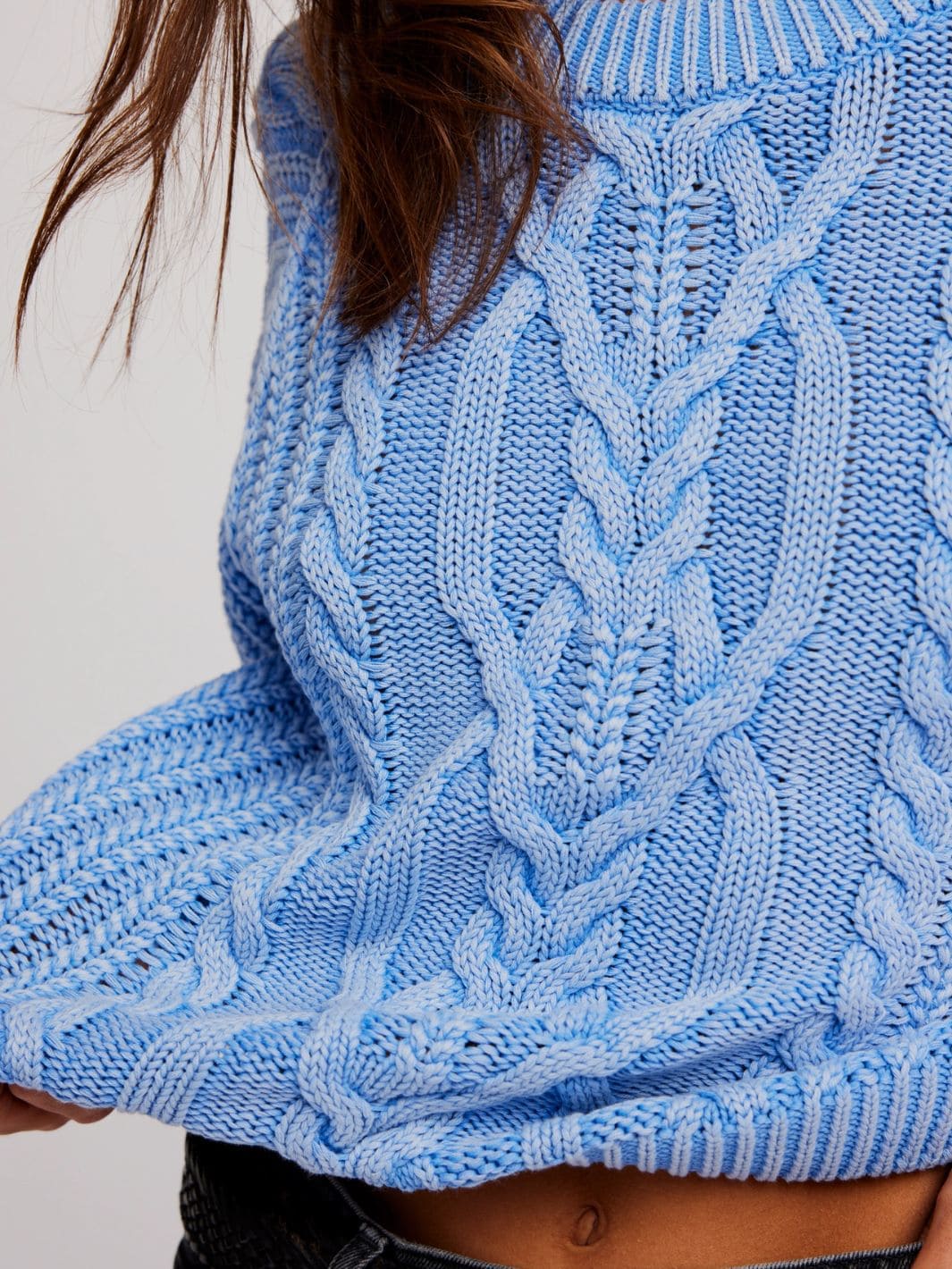 Frankie Cable Sweater - Della Robbia Blue - Image 9